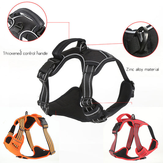 Dog Harness No Pull Breathable Reflective Pet Harness Vest Buckle Detail