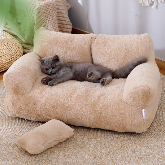 Luxury Cat Bed Sofa with included pet pillow