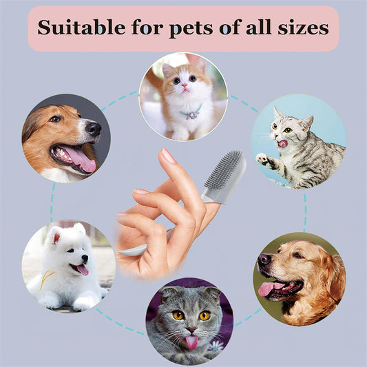 Dog Tooth Cleaning Brush Care Finger Wrap Cat Dog Oral Cleaning Toothbrush Tool Silicone Dog Cat Finger Toothbrush Supplies Pet Products – Package